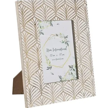 Digitální fotorámeček Rám na fotografii DKD Home Decor 22,5 x 2 x 28 cm Sklo Kaštanová Bílá Mangové dřevo Městská