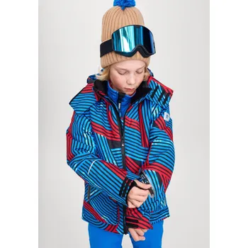 Dívčí bunda Chlapecká zimní lyžařská bunda Reima Tirro modrá/červená 134