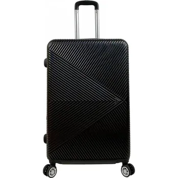 Velký skořepinový cestovní kufr na kolečkách ABS 100 l Laurent L 888 černá