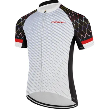 cyklistický dres Pánský cyklistiský dres, Frike®, C15, bílá černá, 2023 Velikost: 4XL