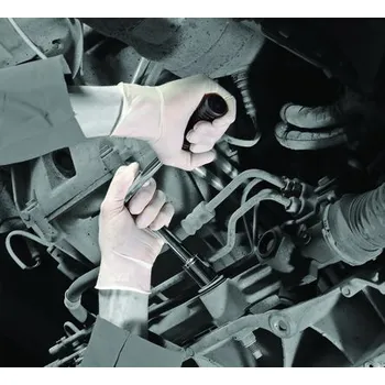 Pracovní rukavice Jednorázové rukavice 100, Bílá XL Bez prášku