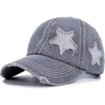 Kšiltovka Retro dámská letní kšiltovka růžová | Baseballová čepice - šedá