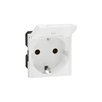 Elektroinstalační materiál LEGRAND Zásuvka MOSAIC 077219 2P+T 2M bílá 077219