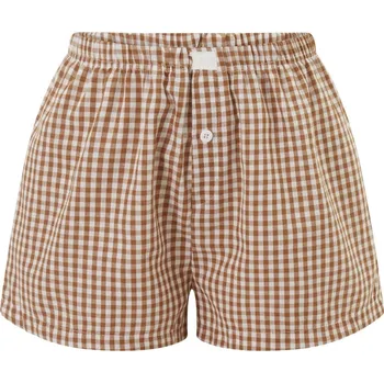 Dámské kraťasy Dámské kostkované šortky Barva: Žlutá, Velikost: XL