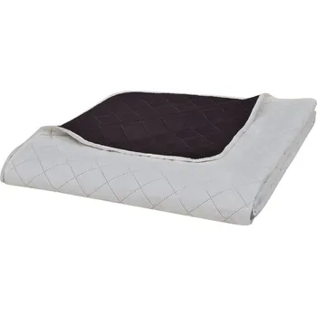 Přehoz na lůžko vidaXL Oboustranný prošívaný přehoz na postel béžovo-hnědý 230 x 260 cm