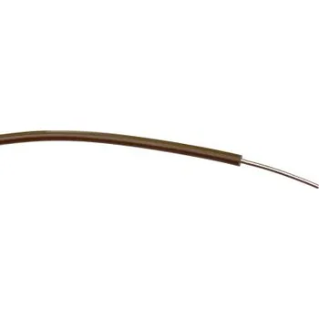 elektrický kabel Zapojovací vodič plocha průřezu 0,3 mm², prameny vodičů: 1/0,6 mm pramen vodičů, Hnědá, 1000 V AC 100m RS PRO