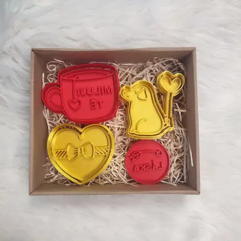 Kosmetická sada Valentýn LÁSKA | Dárková sada vykrajovátek na valentýnské pečení Dárkové balení: ANO | Dárková sada vykrajovátek
