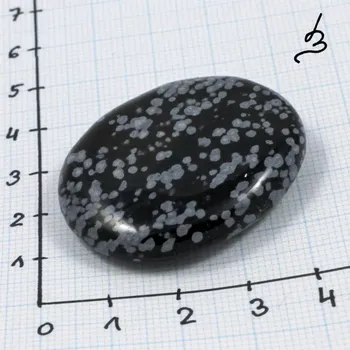 Materiál na výrobu šperku Obsidián vločkový - placka č. 9