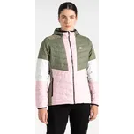 Dámská zímní prošívaná bunda Dare2b LIVELY světle růžová/zelená 38
