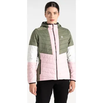 Dámská zímní prošívaná bunda Dare2b LIVELY světle růžová/zelená 38