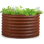 Blumfeldt Rondabox 100x100x57 cm Vyvýšený záhon Efekt rzi (10036155)