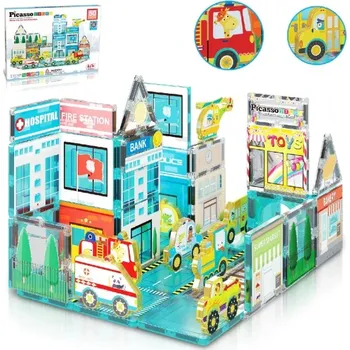 ostatní stavebnice PicassoTiles - Metro city - magnetická stavebnice (50 ks)