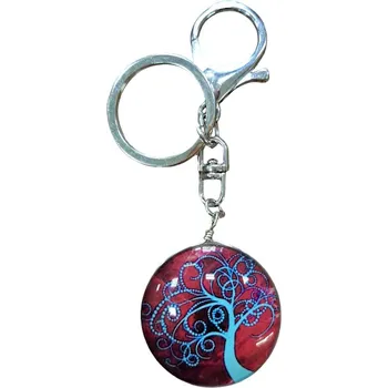 Přívěsek strom života tmavě růžový