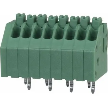 Svorkovnice bez pojistky, Průchozí otvor Zelená, počet cest: 8, Pájení, 160 V