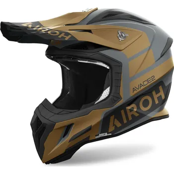 Helma na motorku Motokrosová helma Airoh Aviator Ace 2 Sake 2024 matná zlatá