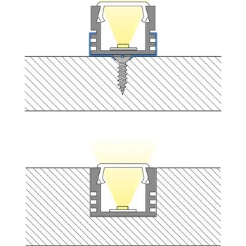 LED páska LED AL profil přisaz. 1m+plexi mat.McLED pro LED pásek