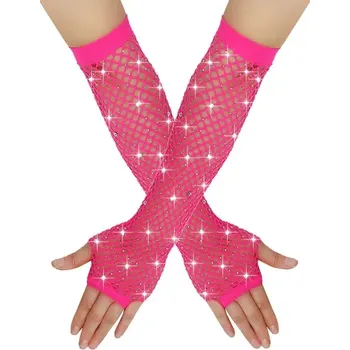 Rukavice Dámské retro dlouhé síťované rukavice | Stylové rukavice - Růže