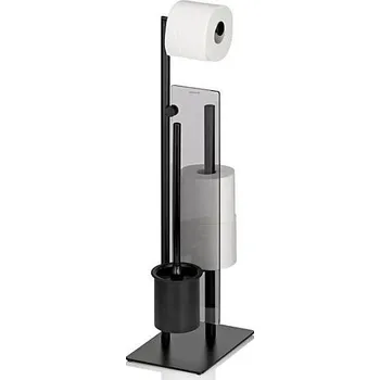 Držák na ručník Kela WC sada STYLE s držákem náhradní role černá 26x18x71cm KL-22499