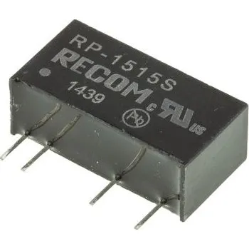 Měnič napětí DC-DC převodník 1W, výstup: 15V dc 66mA 2.6kV ac, Vin 13,5 → 16,5 V DC