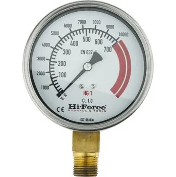 Tlakoměr Tlakoměr HG1, přesnost: ±1procent hydraulický 100mm Hi-Force
