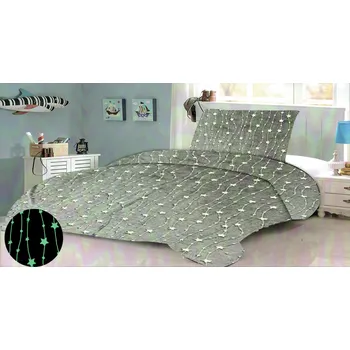 Povlečení České povlečení Mikroplyšové povlečení mikroflanel 4 !!!! NOVINKA !!! NEBE - SVÍTÍCÍ POVLEČENÍ 140 x 200, 70 x 90 cm zip