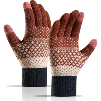 Rukavice Dámské zateplené fleecové zimní rukavice | Ochrana rukou - oranžový