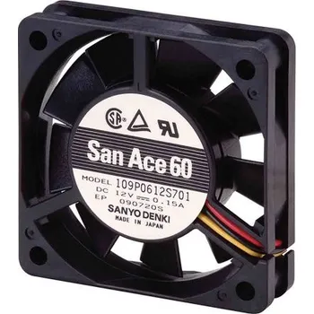 Počítačové chlazení Sanyo DenkiAxiální ventilátor 24 V DC DC, průtok vzduchu: 8, 14cfm 1.68W70mA, 60 x 60 x 20mm