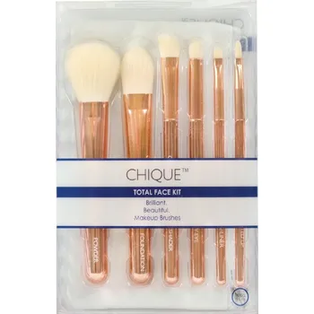 Nestandardní parfém Royal & Langnickel Chique Rose Gold Total Face štětce na obličej 7 ks
