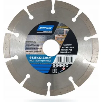 Řezný kotouč Norton Clipper diamantový kotouč 125x22,2 mm segmentovaný standardní univerzální (70184601271)