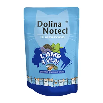 Krmivo pro psa DOLINA NOTECI Superfood telecí a jehněčí 10x85g sáček SLEVA 2%