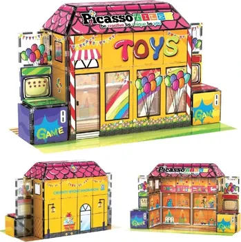 ostatní stavebnice PicassoTiles Hračkářství - magnetická stavebnice (52 ks)