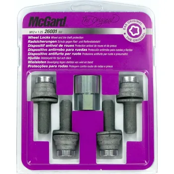 Šroubek na kolo McGard bezpečnostní šrouby M12x1,25x34,5mm ploché s podložkou, klíč 19