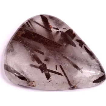 Korálek Kabošon Black Rutile č.2122 (38x31x7mm)
