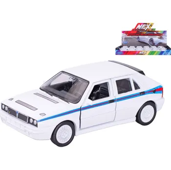autíčko WELLY Auto model Lancia Delta HF Martini kov zpětný chod bílá 12cm