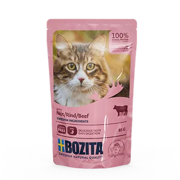 BOZITA Kousky v omáčce s hovězím masem (sáček) 85g