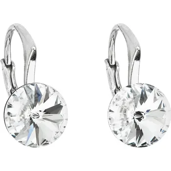 Náušnice Evolution Group - Pavona Blyštivé stříbrné náušnice s čirým krystalem 31229.1 + 2 měsíce na vrácení zboží