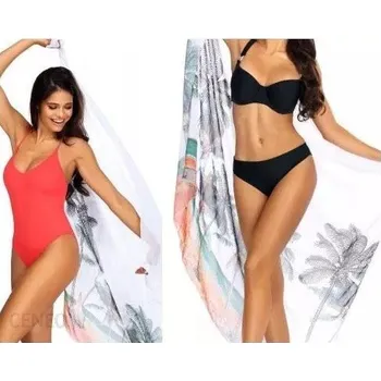 Dámské plavky Dámské pareo 7227/1 - Lorin UNI bílá-potisk