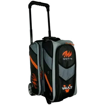 Taška na bowlingovou kouli MOTIV 2 ball rol VAUL ČERN8A ORANŽOVA velká kolečka