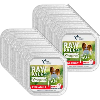 Krmivo pro psa Vetexpert RAW PALEO PATE MINI adult beef 24x150g - tác s hovězím masem