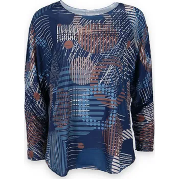 Dámská halenka Halenka vzor U3309 Italie barva: modrá