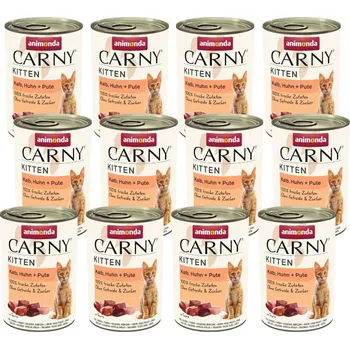 Pro kočku ANIMONDA Cat Carny Kitten chuť: hovězí, telecí a drůbeží 12x400g