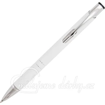 Kovové bílé kuličkové pero SUN