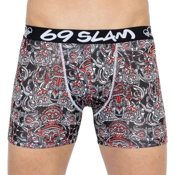 Boxerky Pánské boxerky 69SLAM fit bamboo totem mask (MPBTMS-BB) L MPBTMS-BB - totemové masky Možnost vrácení zboží ZDARMA do 120 dnů!