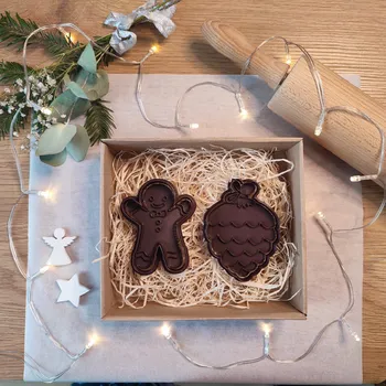 Kosmetická sada Vánoční DUO | Sada vánočních vykrajovátek s razítkem Dárkové balení: ANO | Dárková sada vánočních vykrajovátek