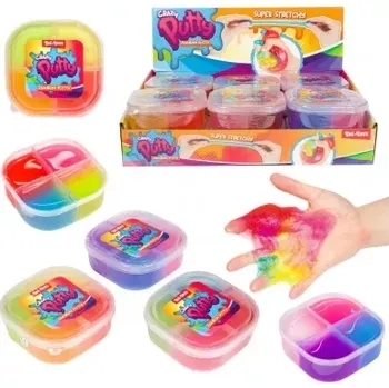 Modelovací hmota Teddies Sliz hmota duhová v krabičce