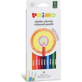 Pastelka PRIMO Pastelky šestihranné - 12 ks - papírový obal