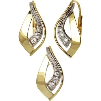 Souprava šperků Zlatá souprava s brilianty BSOUP001 + DÁREK ZDARMA