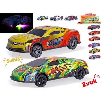 autíčko Mikro trading Auta závodní na zpětný chod - 12,5 cm - se světlem a zvukem