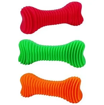 Hračka pro psa SUM PLAST Kost Dentální žebrovaná plovací 12cm