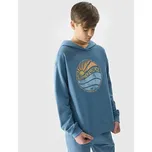 Chlapecká mikina s kapucí 4F velikost 128 modrá